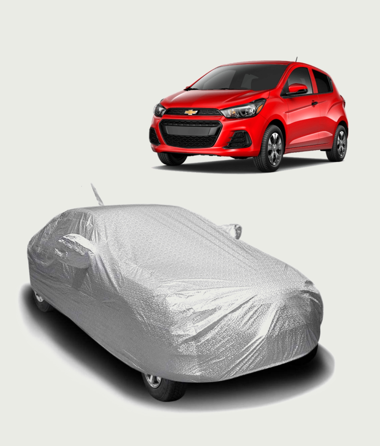 Chevrolet Beat Premium Silver Outdoor Car Cover - Nellai Tarpaulin