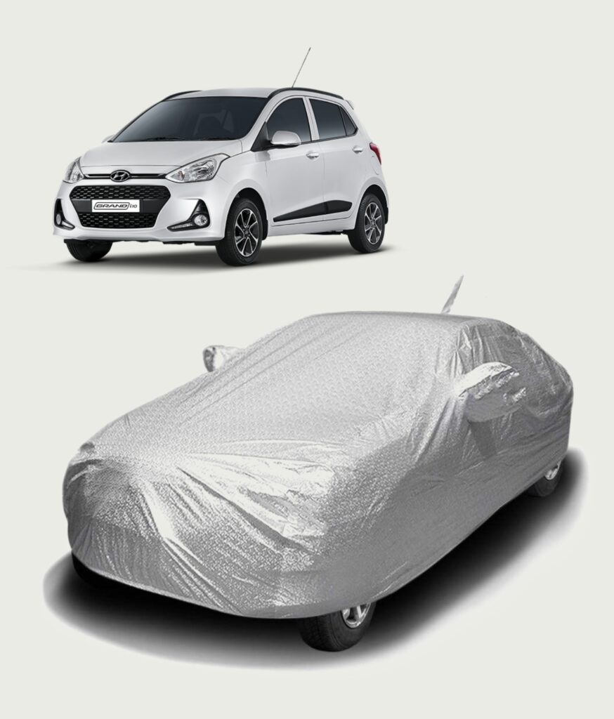 Hyundai Grand i10 Premium Silver Outdoor Car Cover Nellai Tarpaulin