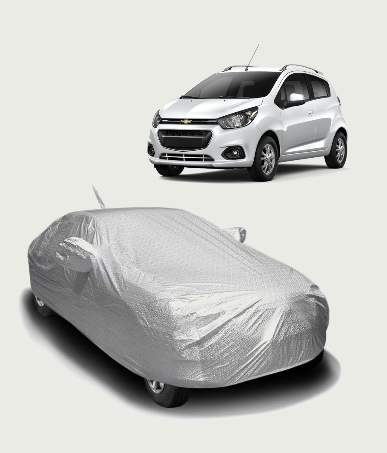 Chevrolet Spark Premium Silver Outdoor Car Cover - Nellai Tarpaulin