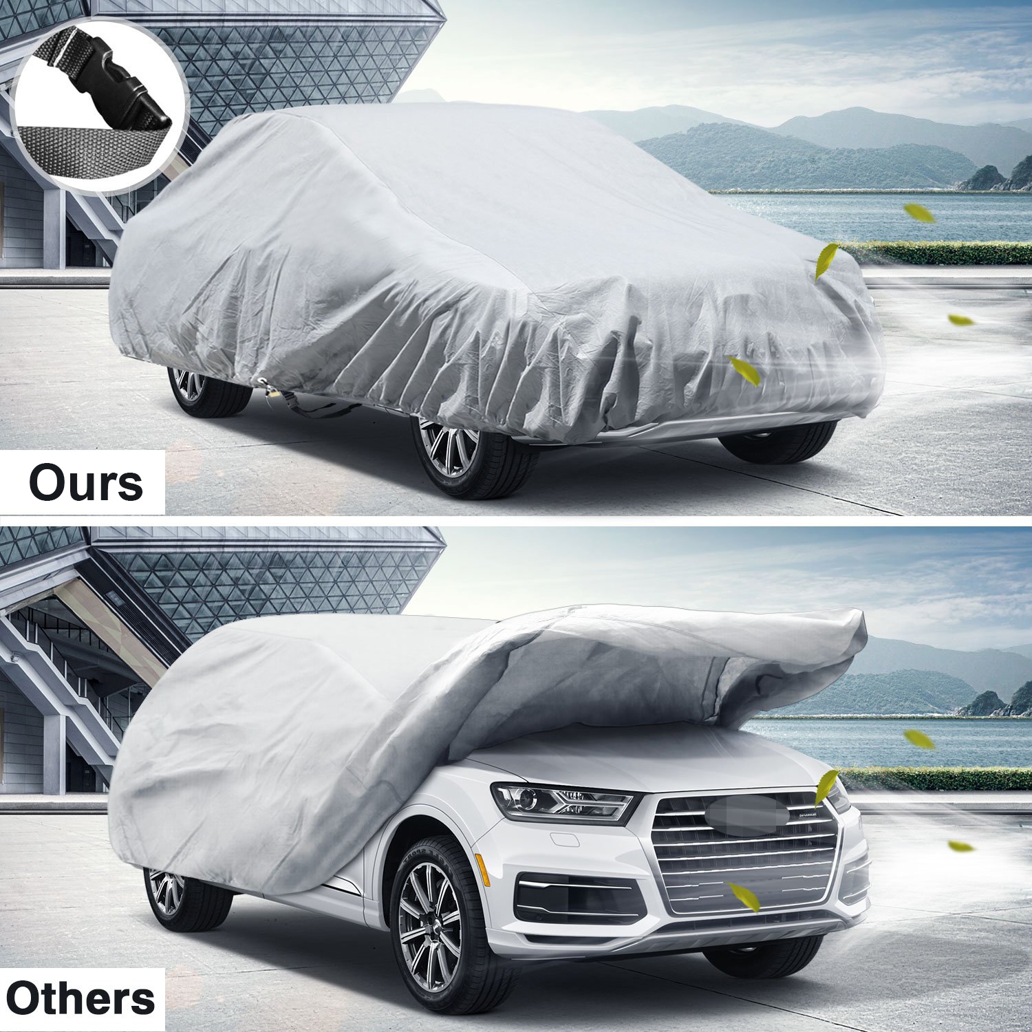 Buy Carigiri Grey Car Body Cover for Skoda Fabia(Triple Stitched