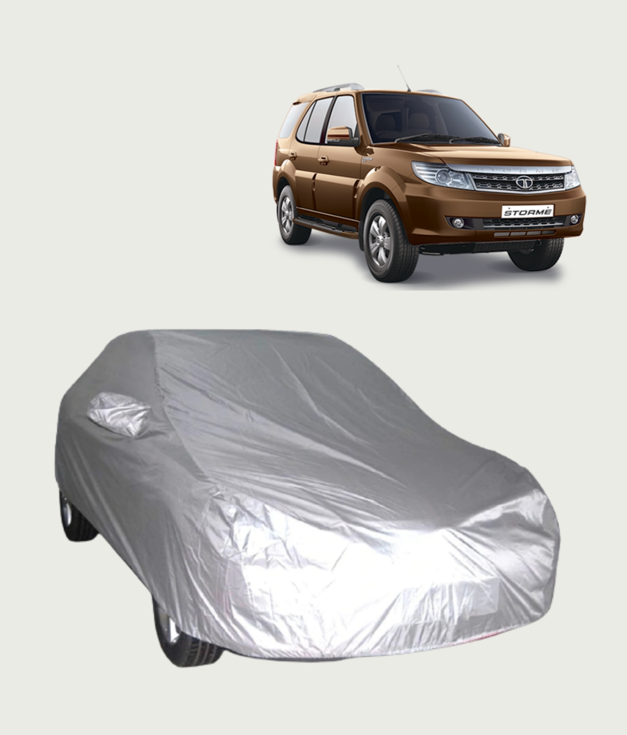 Tata Safari Car Cover - Indoor Car Cover (Silver)