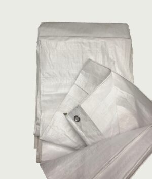 24×18 ft 250GSM White Pure Virgin Tarpaulin Sheet