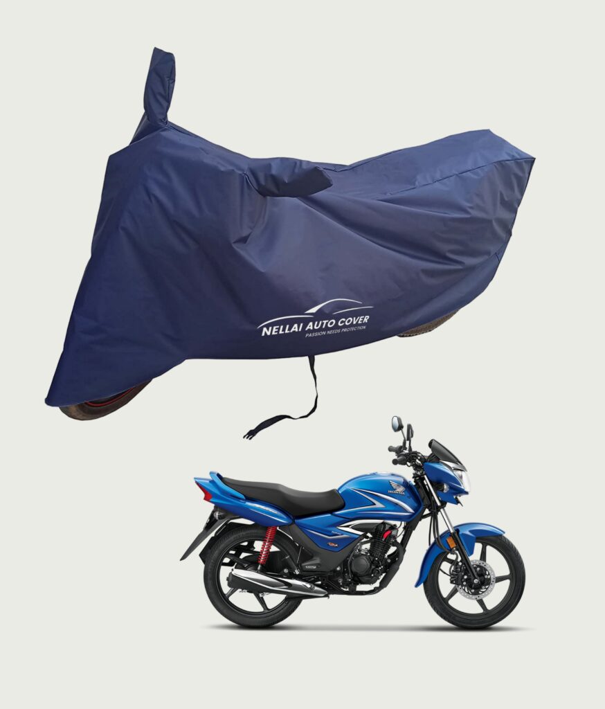 Honda Shine Bike Cover Waterproof (Blue) - Nellai Tarpaulin